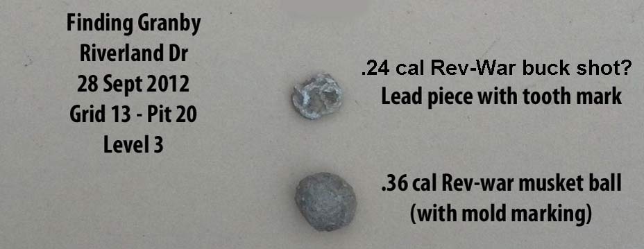 Granby Dig Revolutionary War buck and ball shots