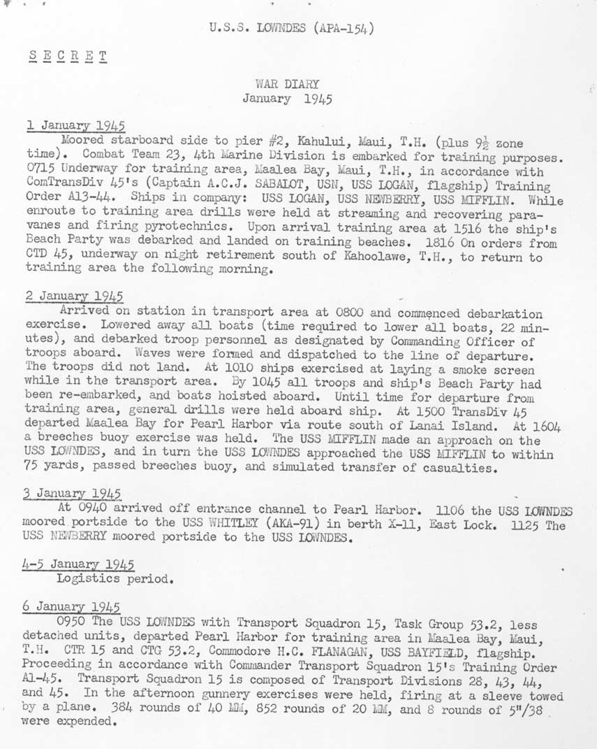 War Diary Image