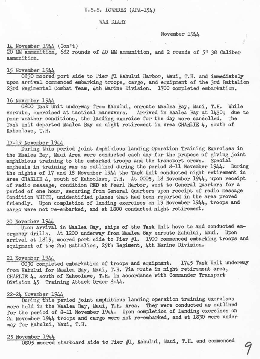 War Diary Image